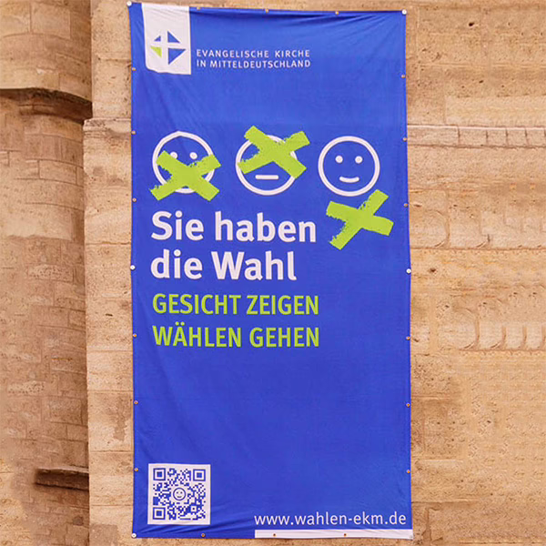 Banner Gesicht zeigen - Wählen gehen (Hochformat, groß)